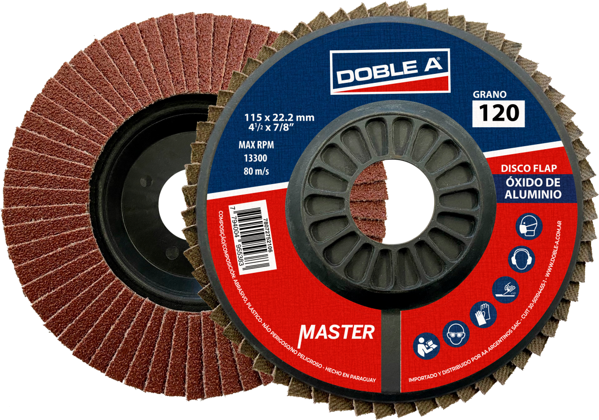 Discos Flap Oxido de Aluminio Master